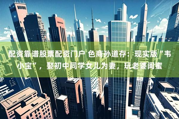 配资靠谱股票配资门户 色商孙道存：现实版“韦小宝”，娶初中同学女儿为妻，玩老婆闺蜜